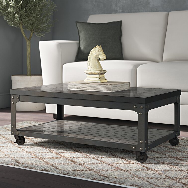 Lift top coffee table store with casters